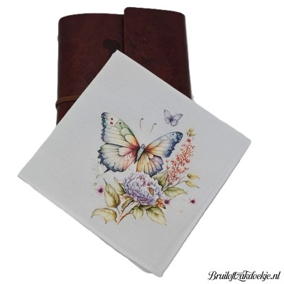 Zakdoek bloem vlinder 1