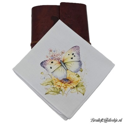Zakdoek bloem vlinder 2