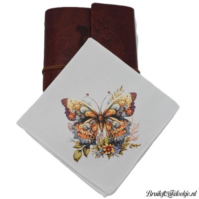 Zakdoek bloem vlinder 3