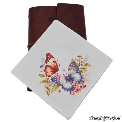 Zakdoek bloem vlinder 4
