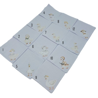 Zakdoek bedrukt gans Zakdoek bedrukt gans