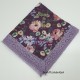 Zakdoek bloemen paars