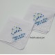 Zakdoek ivoor wit bloem blauw