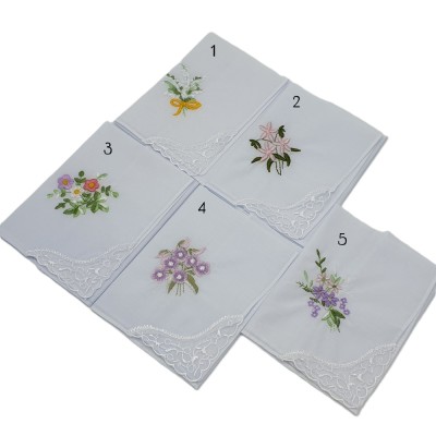 Zakdoek bloemen