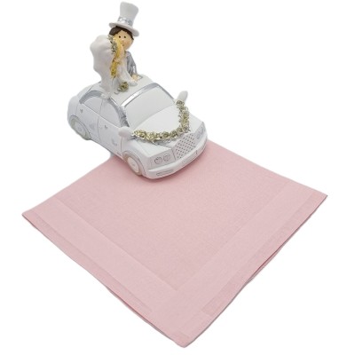 Herenzakdoek soft roze