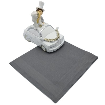 Herenzakdoek soft grijs