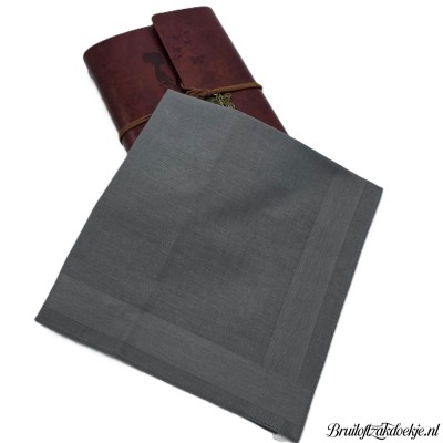 Herenzakdoek soft grijs Herenzakdoek soft grijs
