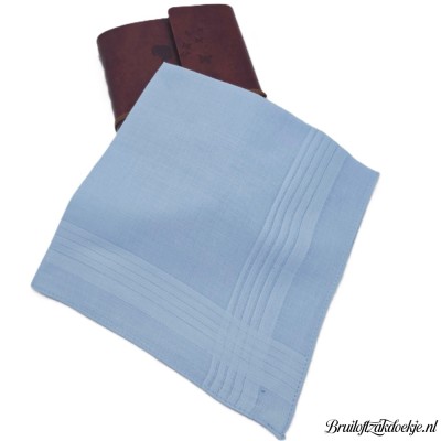 Herenzakdoek klassiek lichtblauw