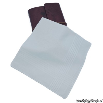 Herenzakdoek wit klassiek Herenzakdoek wit klassiek