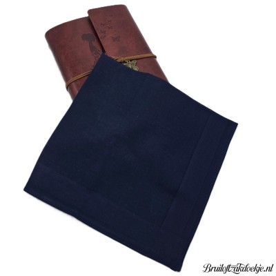 Herenzakdoek soft navy