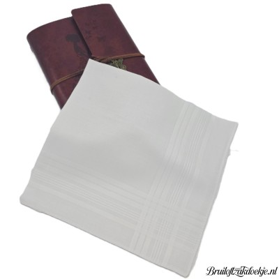 Herenzakdoek wit retro Herenzakdoek wit retro