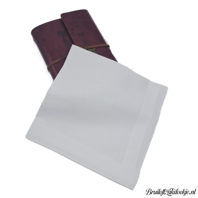 Herenzakdoek wit ultra luxe Herenzakdoek wit ultra luxe