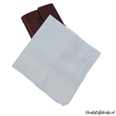 Herenzakdoek wit retro