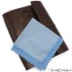 Dameszakdoek blauw kant ODETTE