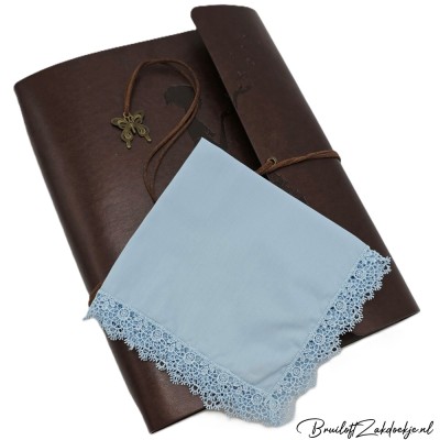 Dameszakdoek blauw kant SOPHIE Dameszakdoek blauw kant SOPHIE