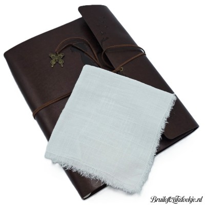 Dameszakdoek wit/ivoor raffel Dameszakdoek wit/ivoor raffel