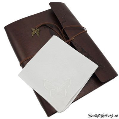 Dameszakdoek wit vlinder Dameszakdoek wit vlinder