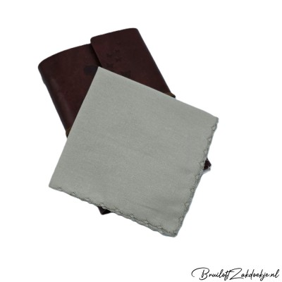 Dameszakdoek maanrand beige