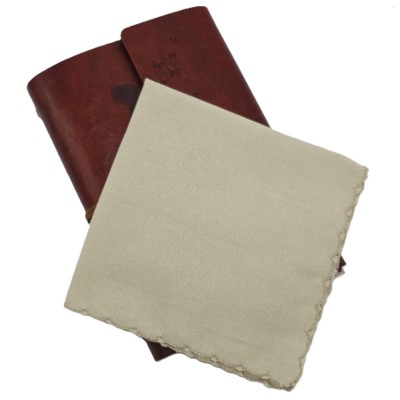 Dameszakdoek maanrand beige