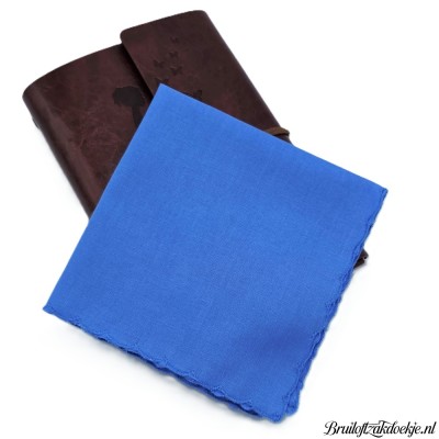 Dameszakdoek blauw maanrand Dameszakdoek blauw maanrand