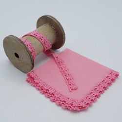 Op=Op Dames zakdoek kleur roze SUZAN