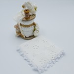 Zakdoek broderie grote bloem
