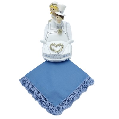 Dameszakdoek korenblauw SOPHIE